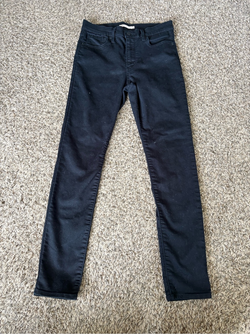 Levi's Women's Skinny Jeans - Solid Black Stretch